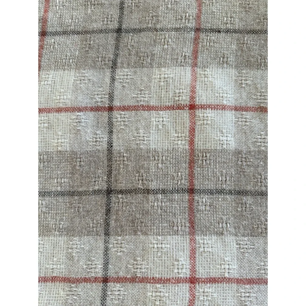 Vtg Tablecloth Set of 2 Plaid Woven Country Kitchen Decor 60